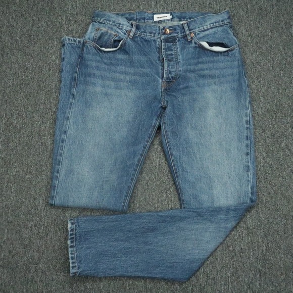 Taylor Stitch Jeans Mens 33x34 Blue Democratic 5 Pocket Selvedge Denim